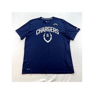 Nike NFL Dri-Fit San Diego/Los Angeles Charges Men's T-Shirt Navy Blue Sz XLarge